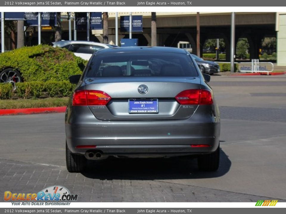 2012 Volkswagen Jetta SE Sedan Platinum Gray Metallic / Titan Black Photo #7
