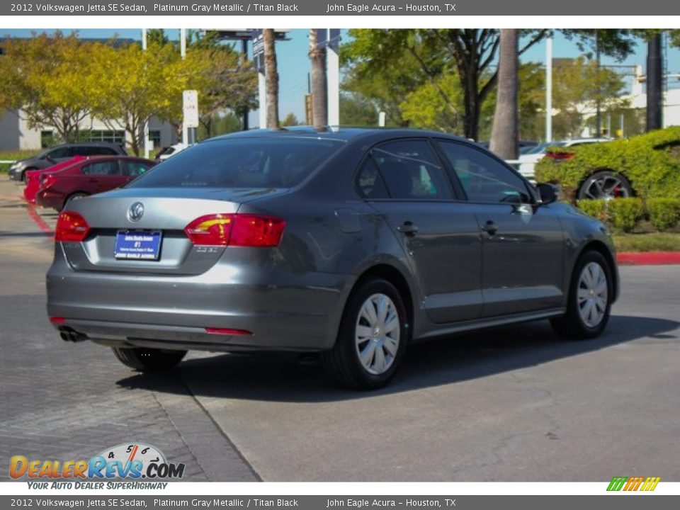 2012 Volkswagen Jetta SE Sedan Platinum Gray Metallic / Titan Black Photo #8