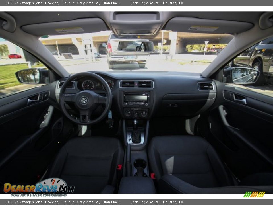 2012 Volkswagen Jetta SE Sedan Platinum Gray Metallic / Titan Black Photo #10