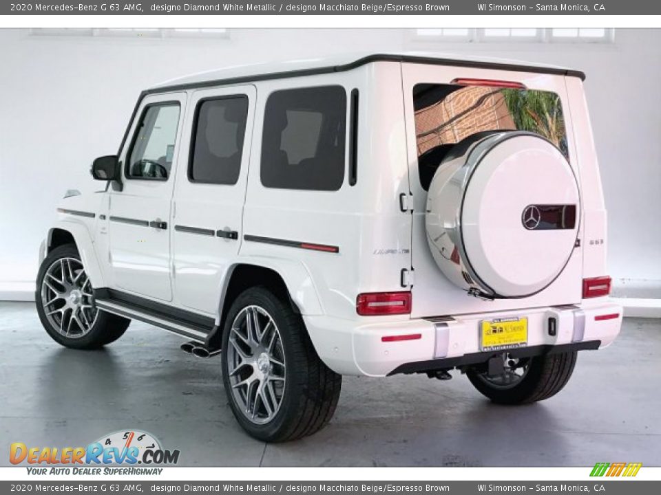 2020 Mercedes-Benz G 63 AMG designo Diamond White Metallic / designo Macchiato Beige/Espresso Brown Photo #10