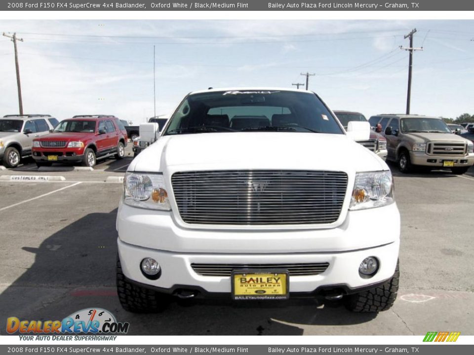 2008 Ford F150 FX4 SuperCrew 4x4 Badlander Oxford White / Black/Medium Flint Photo #8