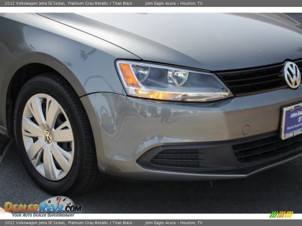 2012 Volkswagen Jetta SE Sedan Platinum Gray Metallic / Titan Black Photo #13