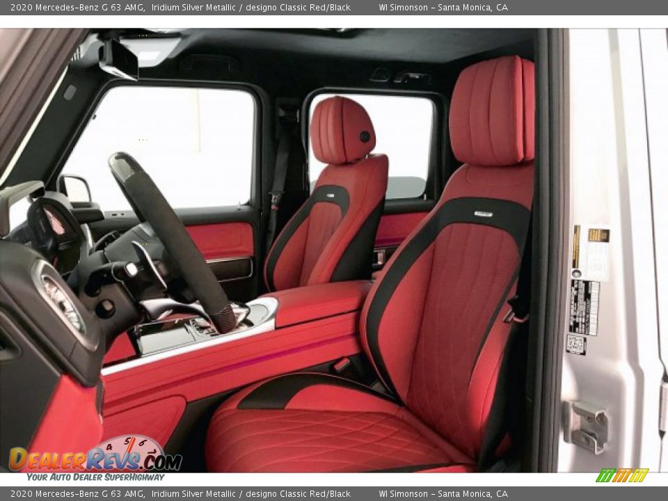 2020 Mercedes-Benz G 63 AMG Iridium Silver Metallic / designo Classic Red/Black Photo #13