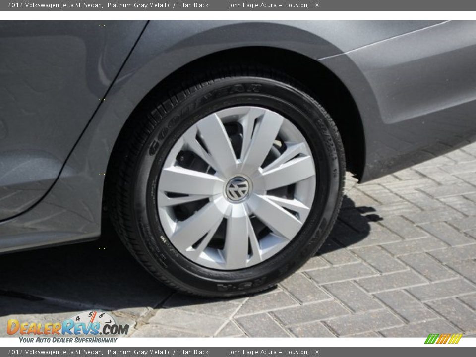 2012 Volkswagen Jetta SE Sedan Platinum Gray Metallic / Titan Black Photo #14