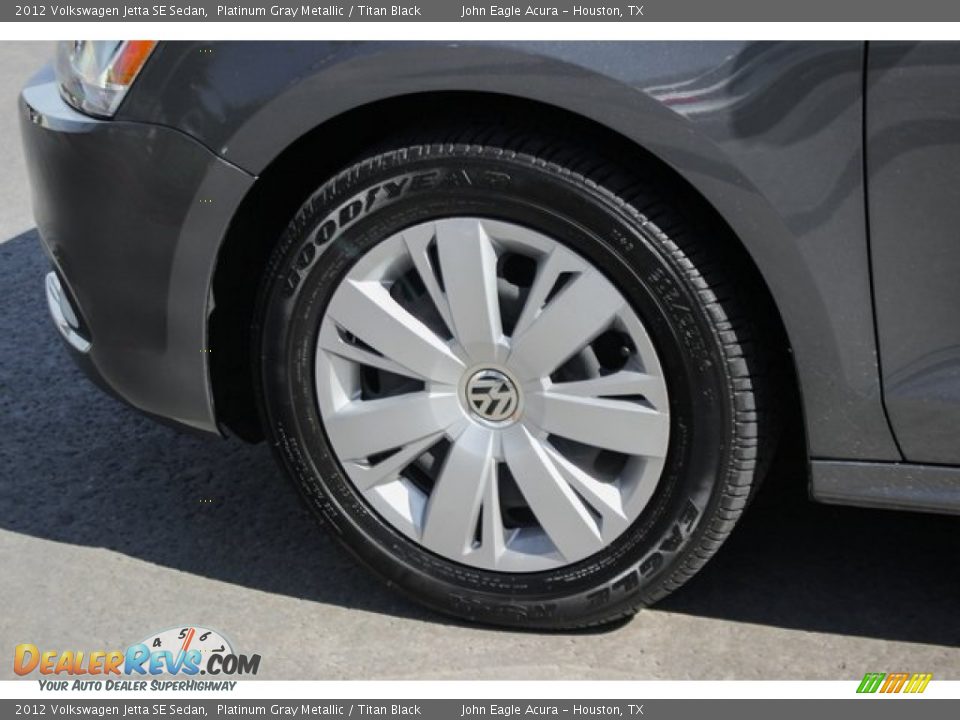 2012 Volkswagen Jetta SE Sedan Platinum Gray Metallic / Titan Black Photo #15