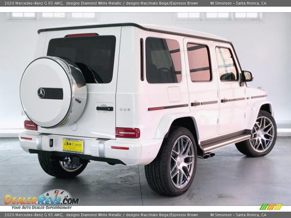 2020 Mercedes-Benz G 63 AMG designo Diamond White Metallic / designo Macchiato Beige/Espresso Brown Photo #16