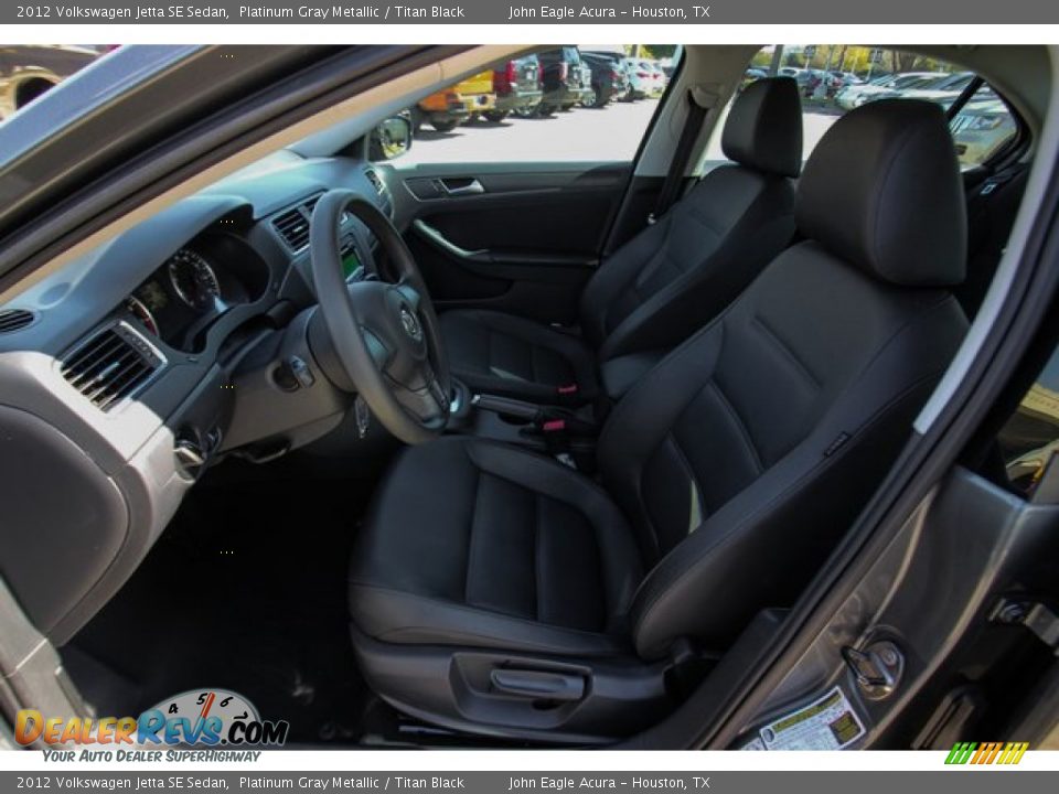 2012 Volkswagen Jetta SE Sedan Platinum Gray Metallic / Titan Black Photo #19