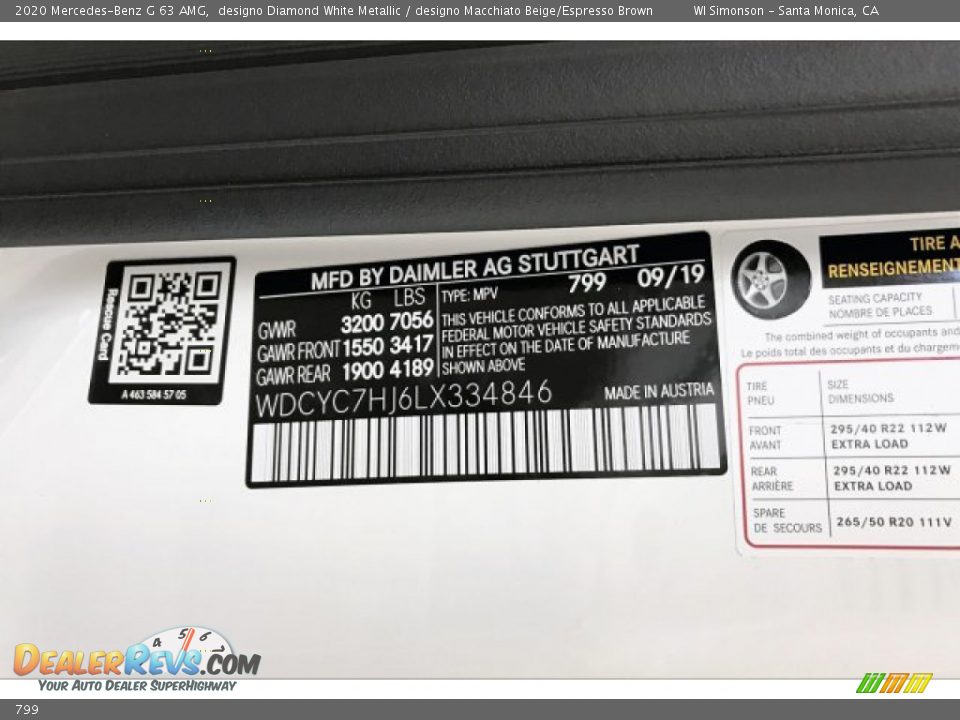 Mercedes-Benz Color Code 799 designo Diamond White Metallic