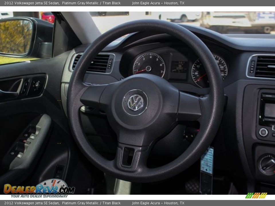2012 Volkswagen Jetta SE Sedan Platinum Gray Metallic / Titan Black Photo #30