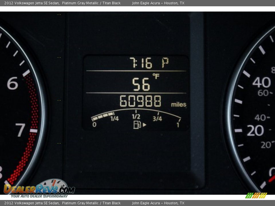2012 Volkswagen Jetta SE Sedan Platinum Gray Metallic / Titan Black Photo #34