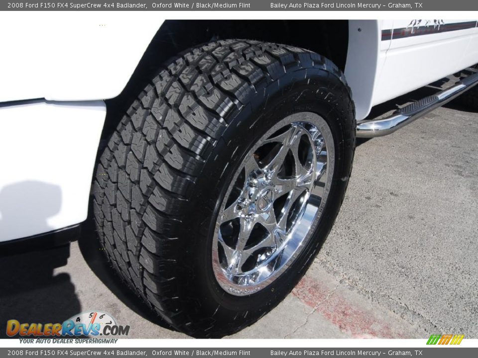 2008 Ford F150 FX4 SuperCrew 4x4 Badlander Oxford White / Black/Medium Flint Photo #9