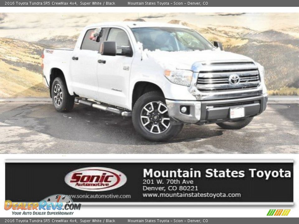 2016 Toyota Tundra SR5 CrewMax 4x4 Super White / Black Photo #1