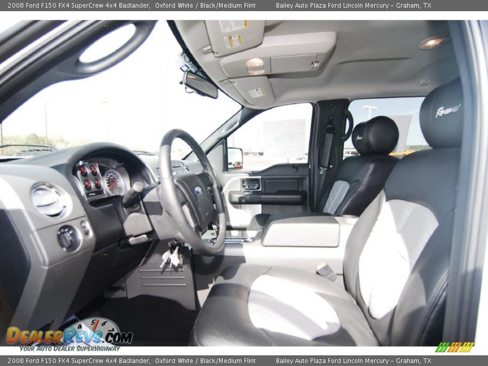 2008 Ford F150 FX4 SuperCrew 4x4 Badlander Oxford White / Black/Medium Flint Photo #10