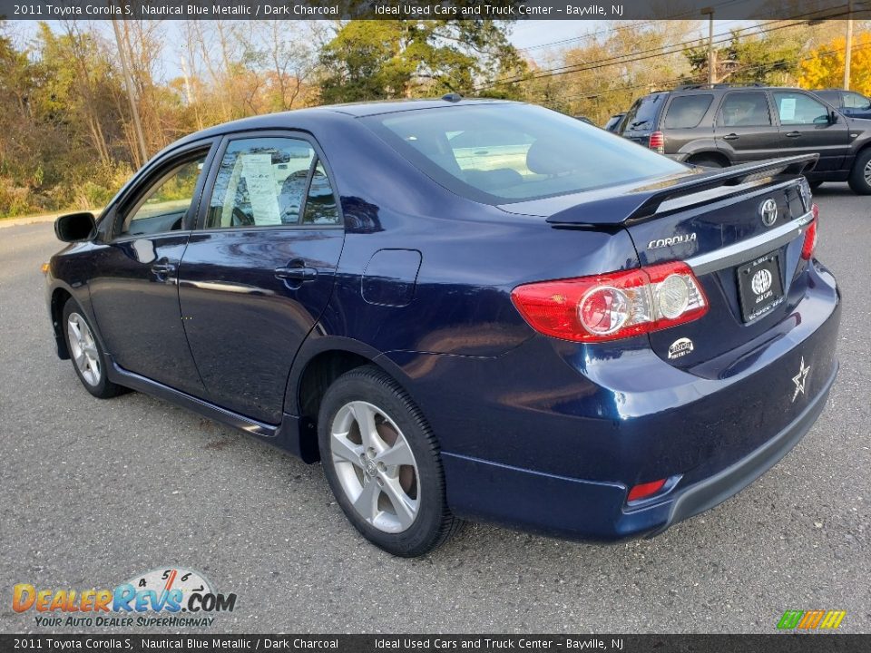 2011 Toyota Corolla S Nautical Blue Metallic / Dark Charcoal Photo #7