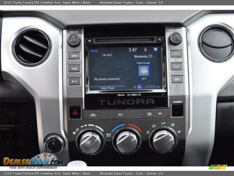 2016 Toyota Tundra SR5 CrewMax 4x4 Super White / Black Photo #14