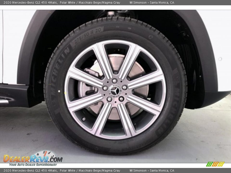 2020 Mercedes-Benz GLS 450 4Matic Polar White / Macchiato Beige/Magma Gray Photo #9