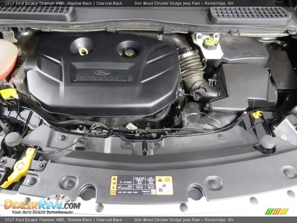 2017 Ford Escape Titanium 4WD Shadow Black / Charcoal Black Photo #7