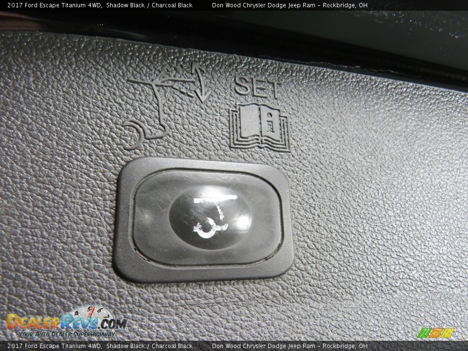 2017 Ford Escape Titanium 4WD Shadow Black / Charcoal Black Photo #15