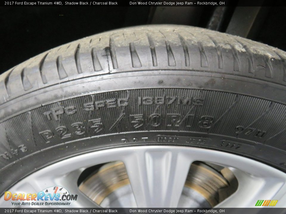 2017 Ford Escape Titanium 4WD Shadow Black / Charcoal Black Photo #18