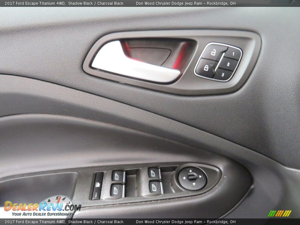 2017 Ford Escape Titanium 4WD Shadow Black / Charcoal Black Photo #20