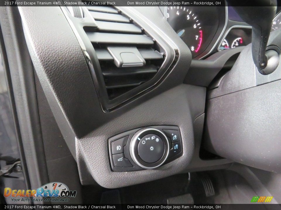 2017 Ford Escape Titanium 4WD Shadow Black / Charcoal Black Photo #21