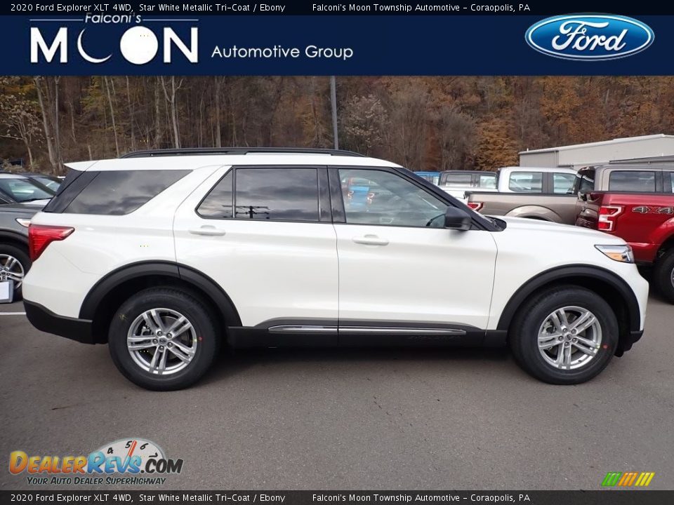 2020 Ford Explorer XLT 4WD Star White Metallic Tri-Coat / Ebony Photo #1