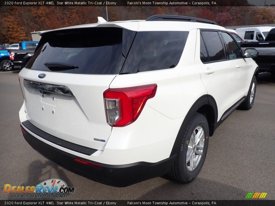 2020 Ford Explorer XLT 4WD Star White Metallic Tri-Coat / Ebony Photo #2