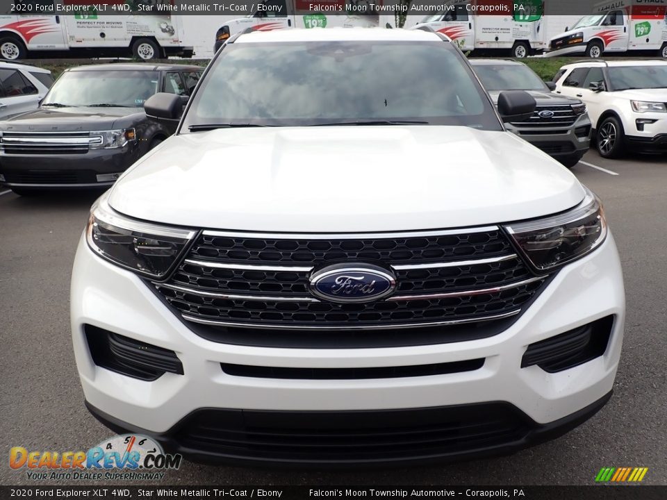 2020 Ford Explorer XLT 4WD Star White Metallic Tri-Coat / Ebony Photo #4
