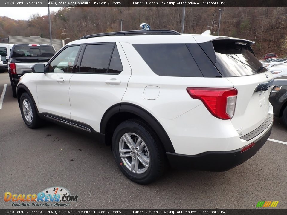 2020 Ford Explorer XLT 4WD Star White Metallic Tri-Coat / Ebony Photo #6