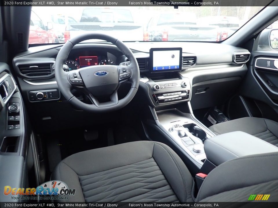Ebony Interior - 2020 Ford Explorer XLT 4WD Photo #9