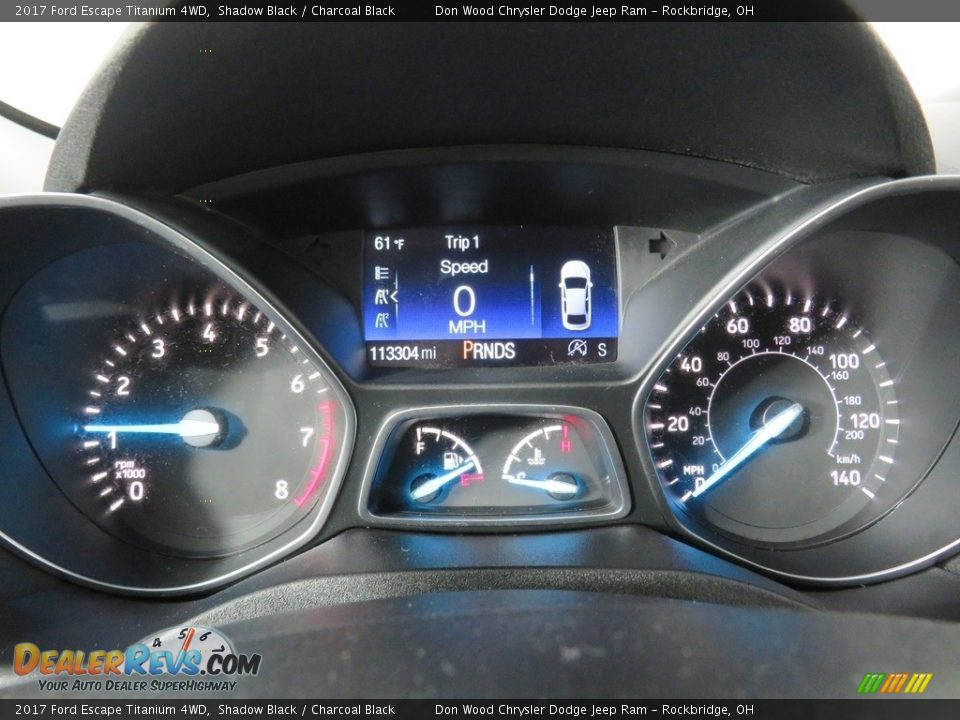 2017 Ford Escape Titanium 4WD Shadow Black / Charcoal Black Photo #34
