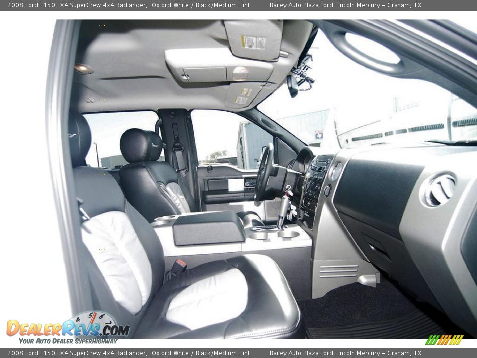 2008 Ford F150 FX4 SuperCrew 4x4 Badlander Oxford White / Black/Medium Flint Photo #13