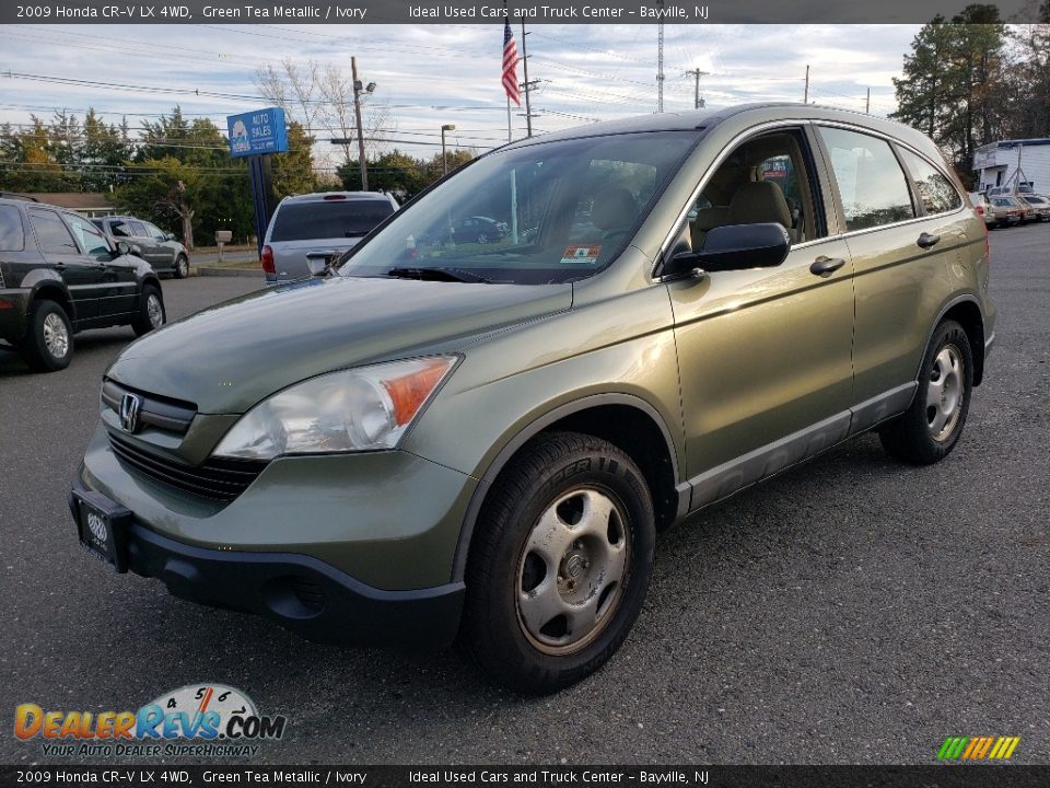 2009 Honda CR-V LX 4WD Green Tea Metallic / Ivory Photo #1