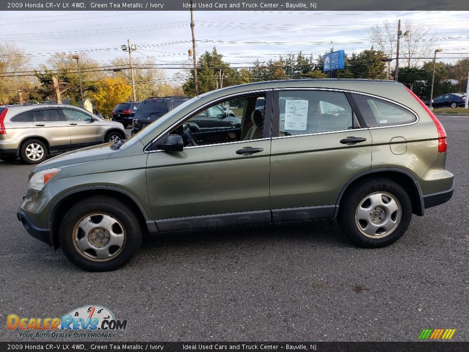 2009 Honda CR-V LX 4WD Green Tea Metallic / Ivory Photo #4