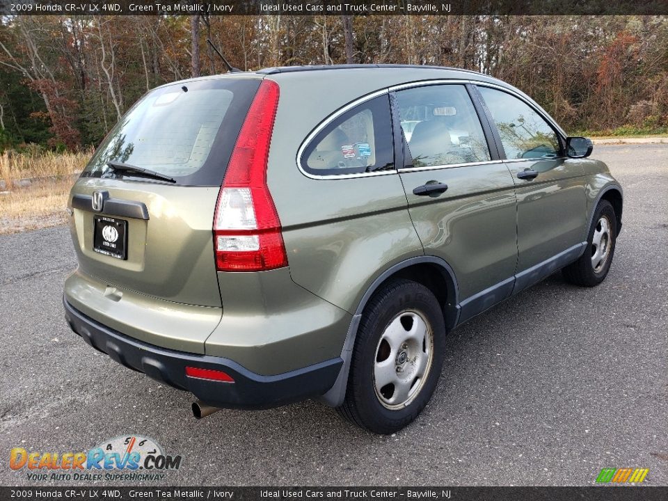 2009 Honda CR-V LX 4WD Green Tea Metallic / Ivory Photo #6