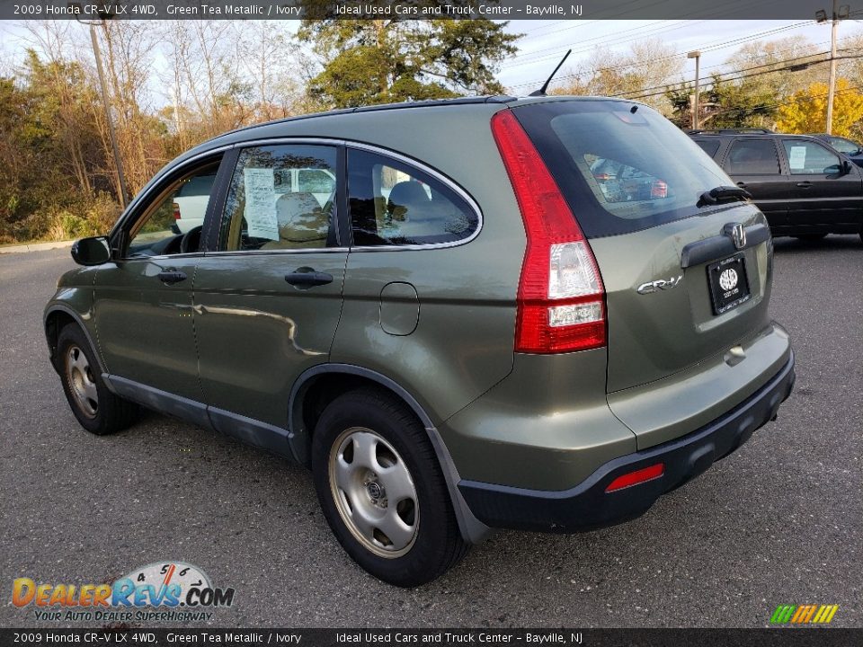 2009 Honda CR-V LX 4WD Green Tea Metallic / Ivory Photo #7