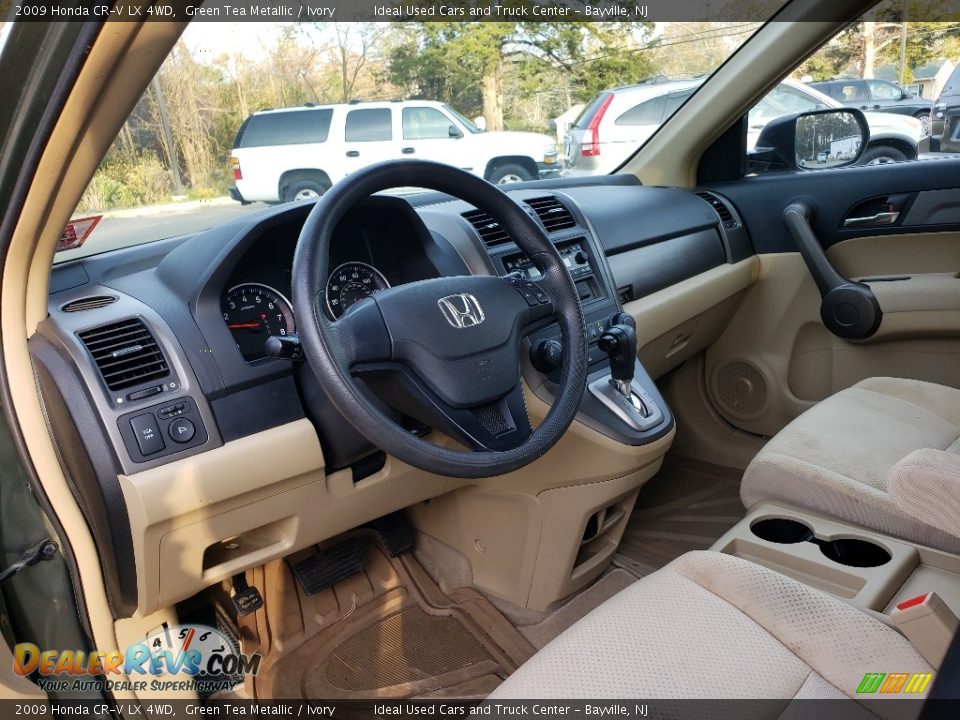 2009 Honda CR-V LX 4WD Green Tea Metallic / Ivory Photo #20