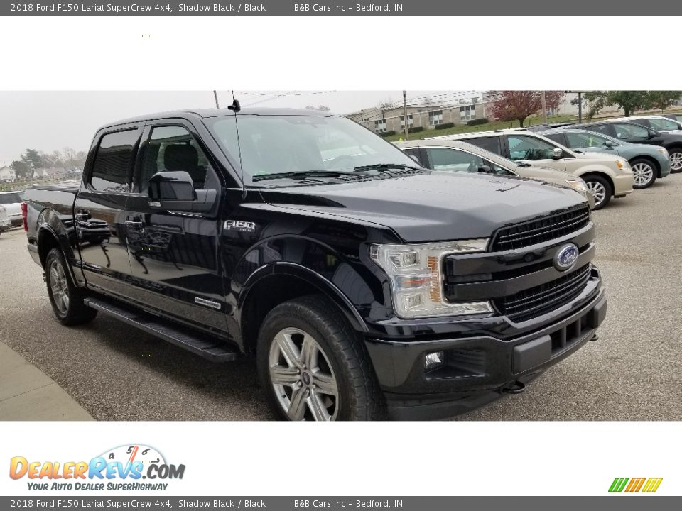 2018 Ford F150 Lariat SuperCrew 4x4 Shadow Black / Black Photo #6