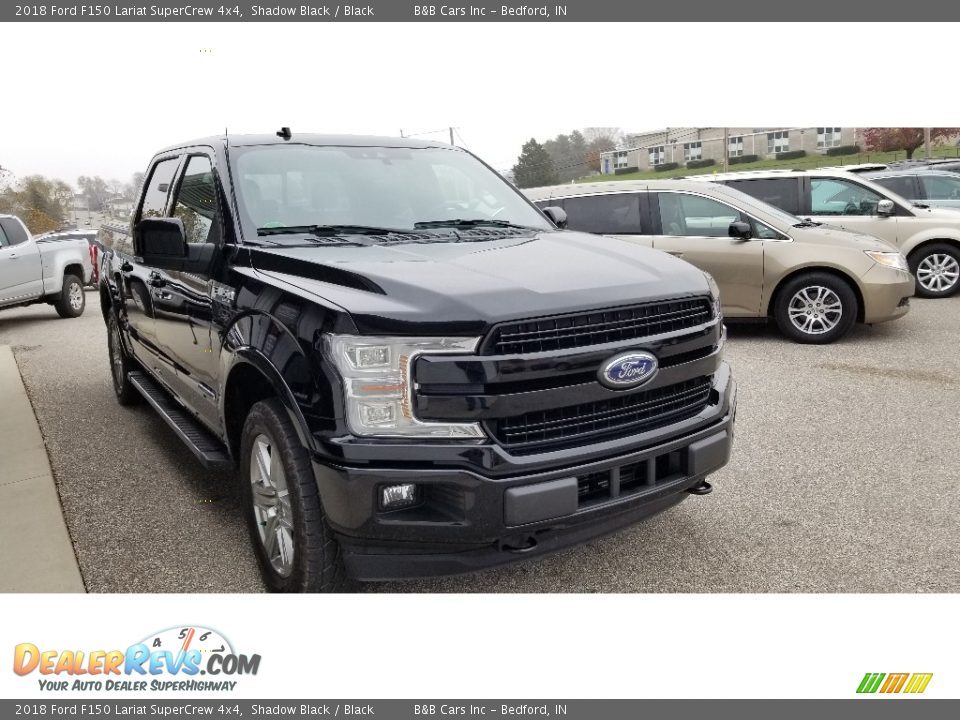 2018 Ford F150 Lariat SuperCrew 4x4 Shadow Black / Black Photo #7