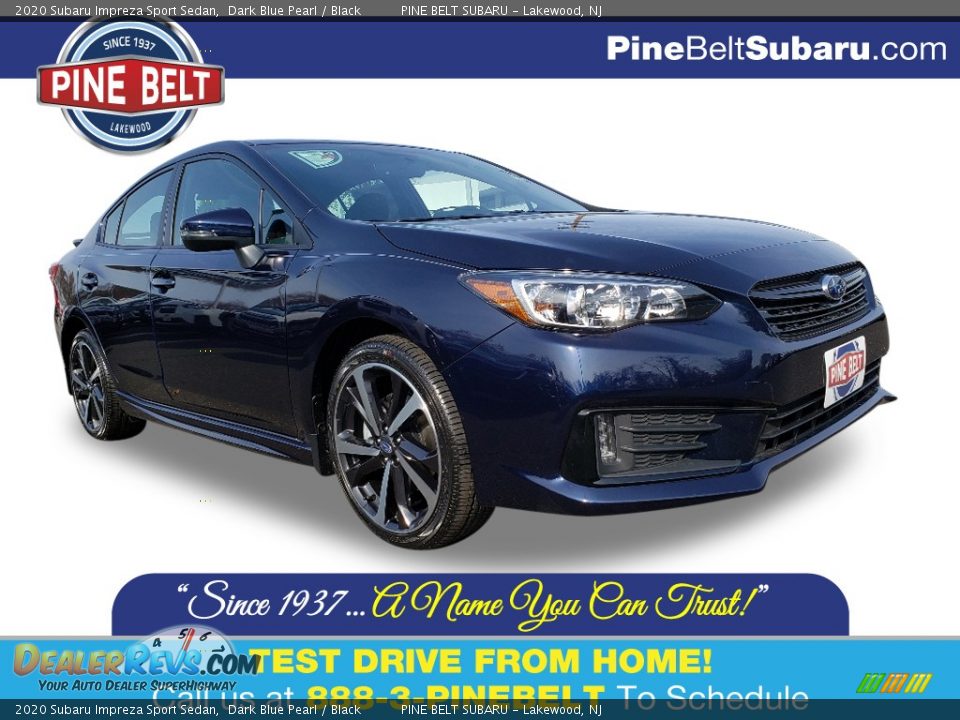 2020 Subaru Impreza Sport Sedan Dark Blue Pearl / Black Photo #1