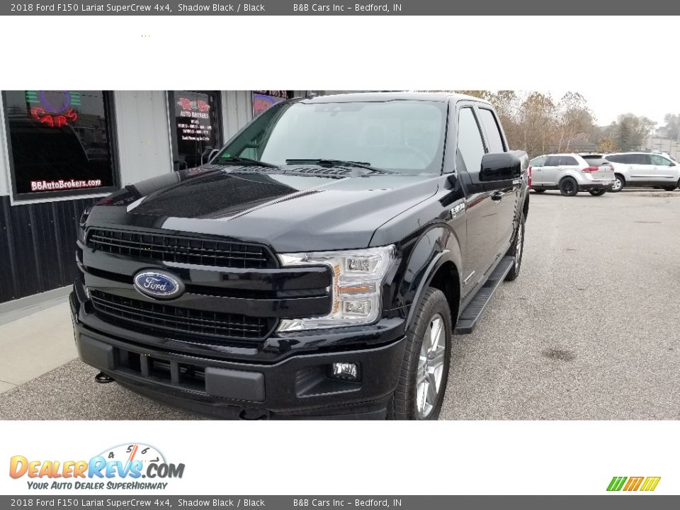 2018 Ford F150 Lariat SuperCrew 4x4 Shadow Black / Black Photo #8