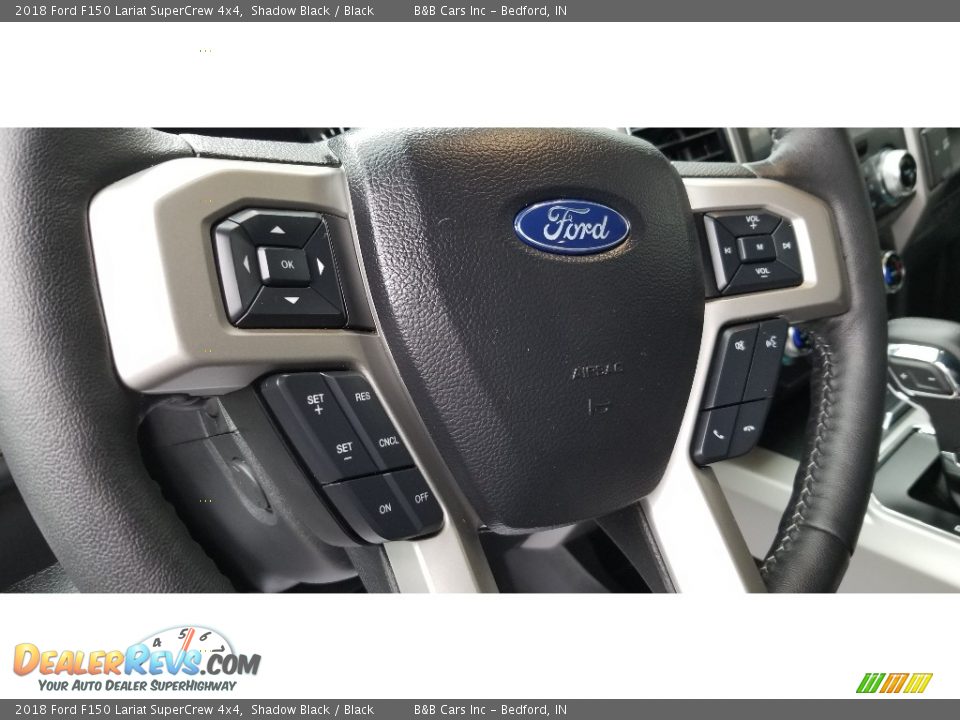 2018 Ford F150 Lariat SuperCrew 4x4 Shadow Black / Black Photo #16