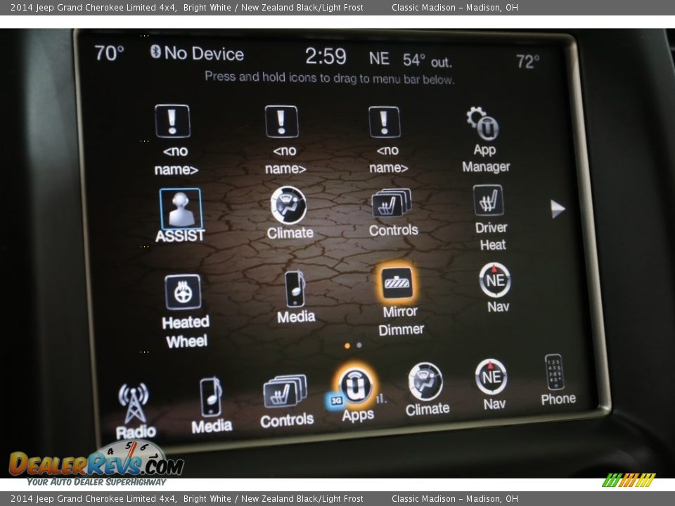 2014 Jeep Grand Cherokee Limited 4x4 Bright White / New Zealand Black/Light Frost Photo #13