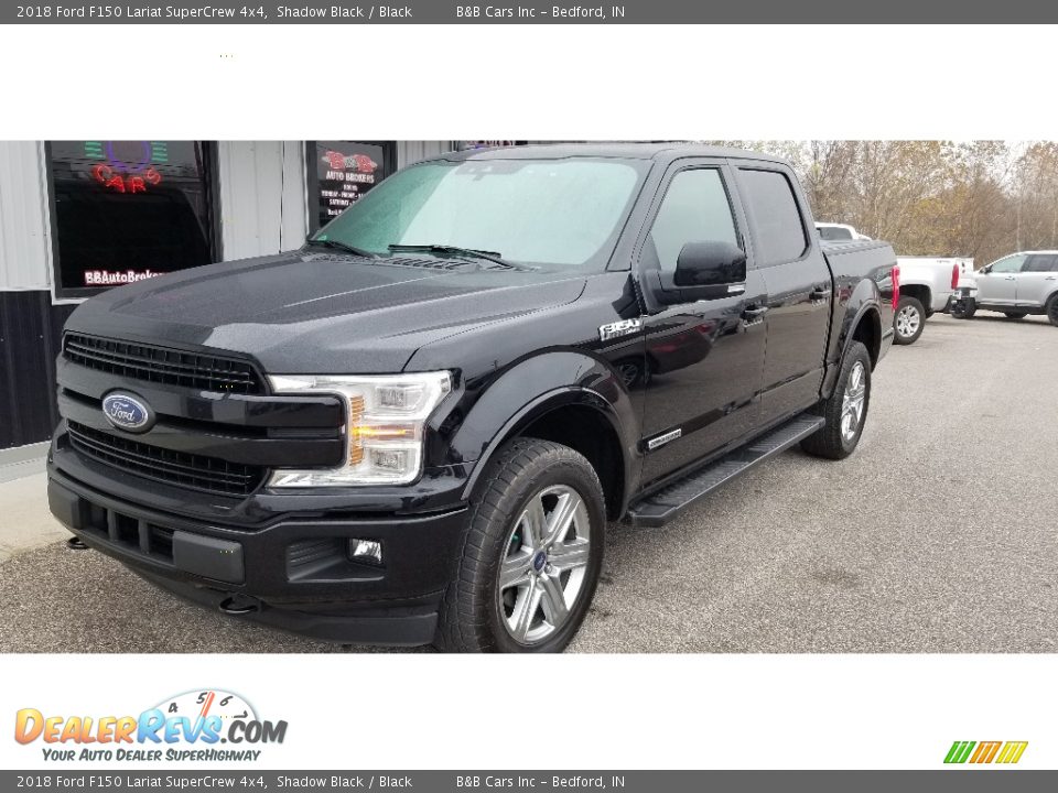 2018 Ford F150 Lariat SuperCrew 4x4 Shadow Black / Black Photo #35