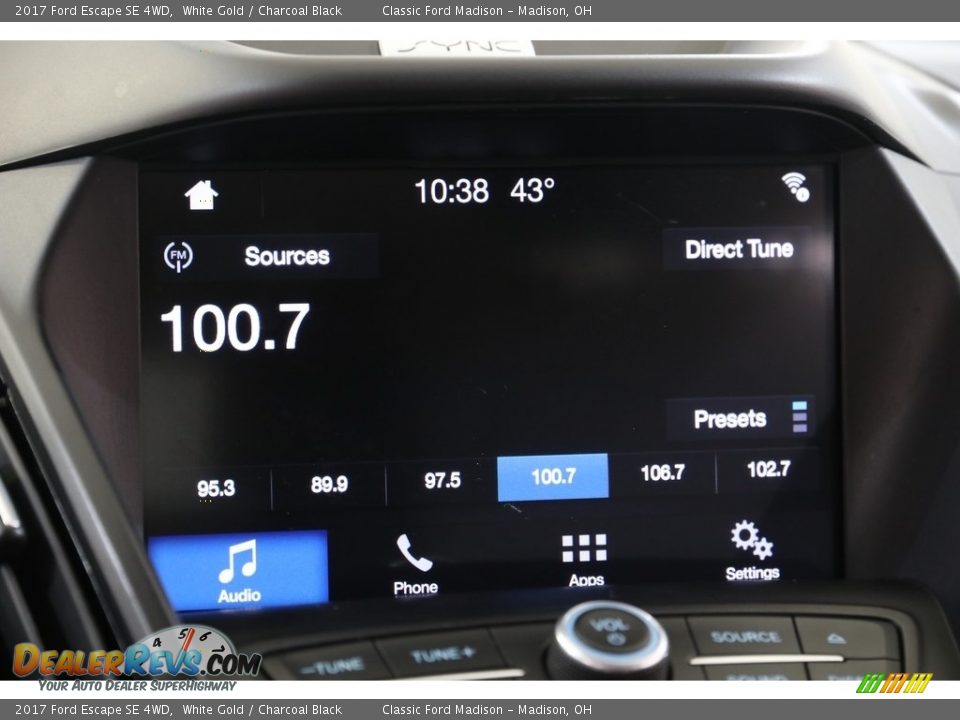 2017 Ford Escape SE 4WD White Gold / Charcoal Black Photo #10