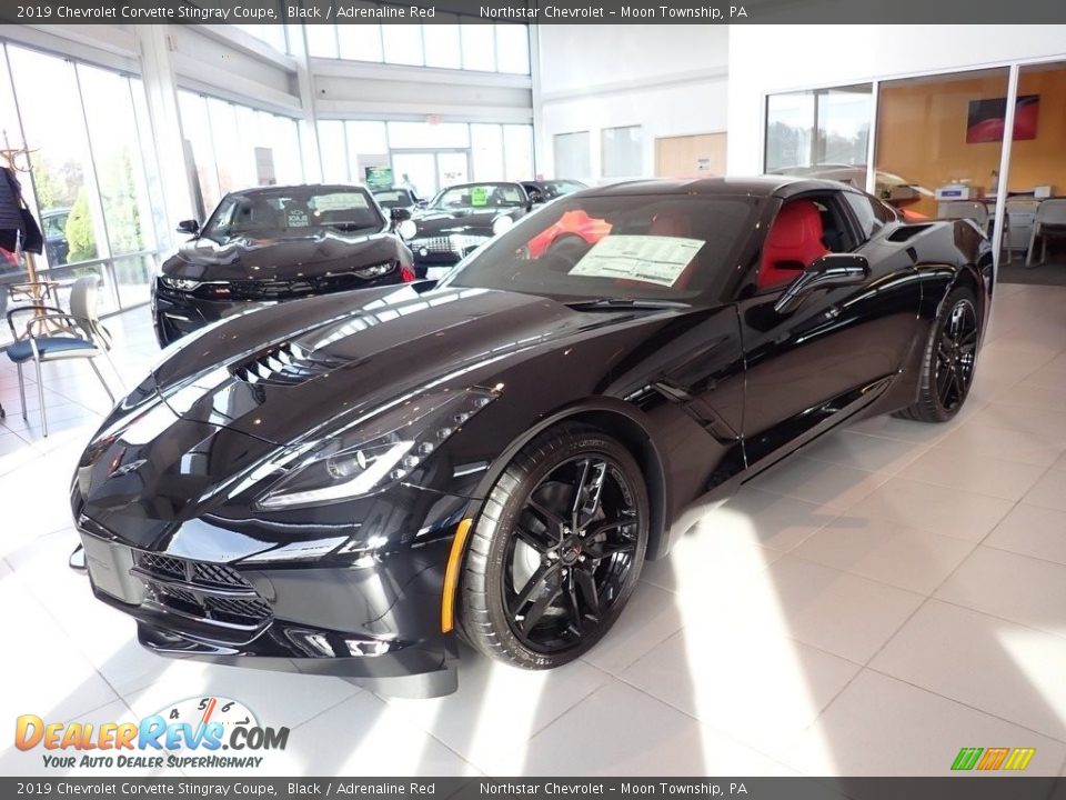 2019 Chevrolet Corvette Stingray Coupe Black / Adrenaline Red Photo #1