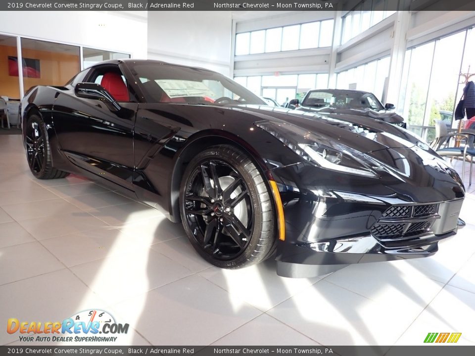 2019 Chevrolet Corvette Stingray Coupe Black / Adrenaline Red Photo #2