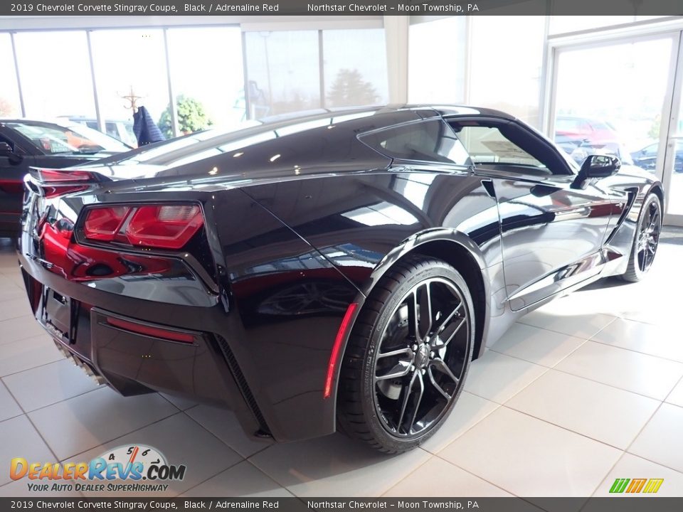 2019 Chevrolet Corvette Stingray Coupe Black / Adrenaline Red Photo #7
