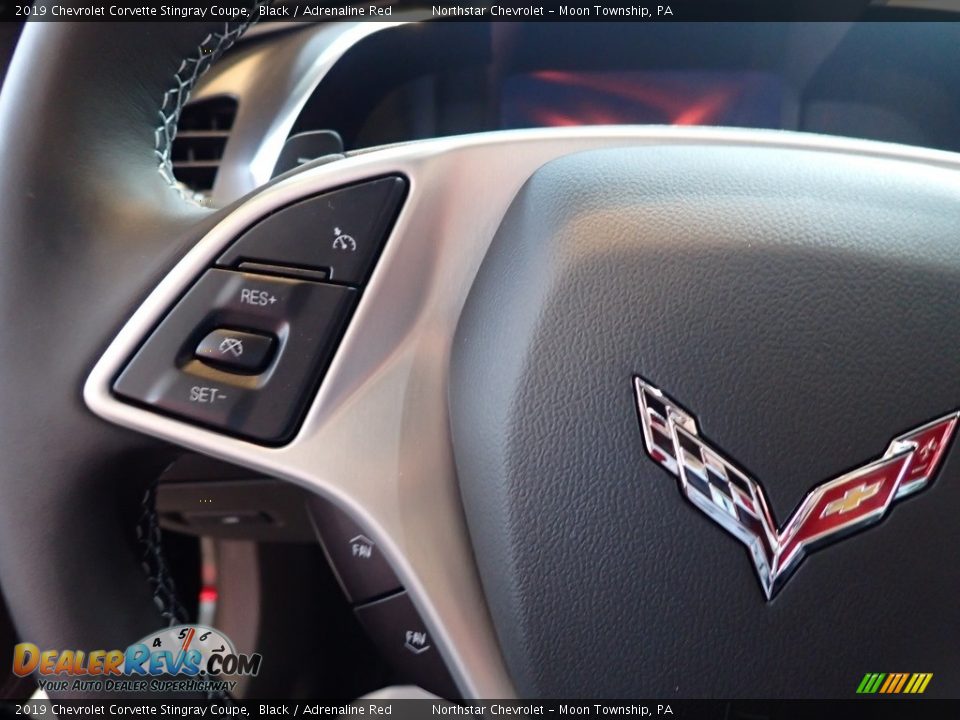 2019 Chevrolet Corvette Stingray Coupe Black / Adrenaline Red Photo #13