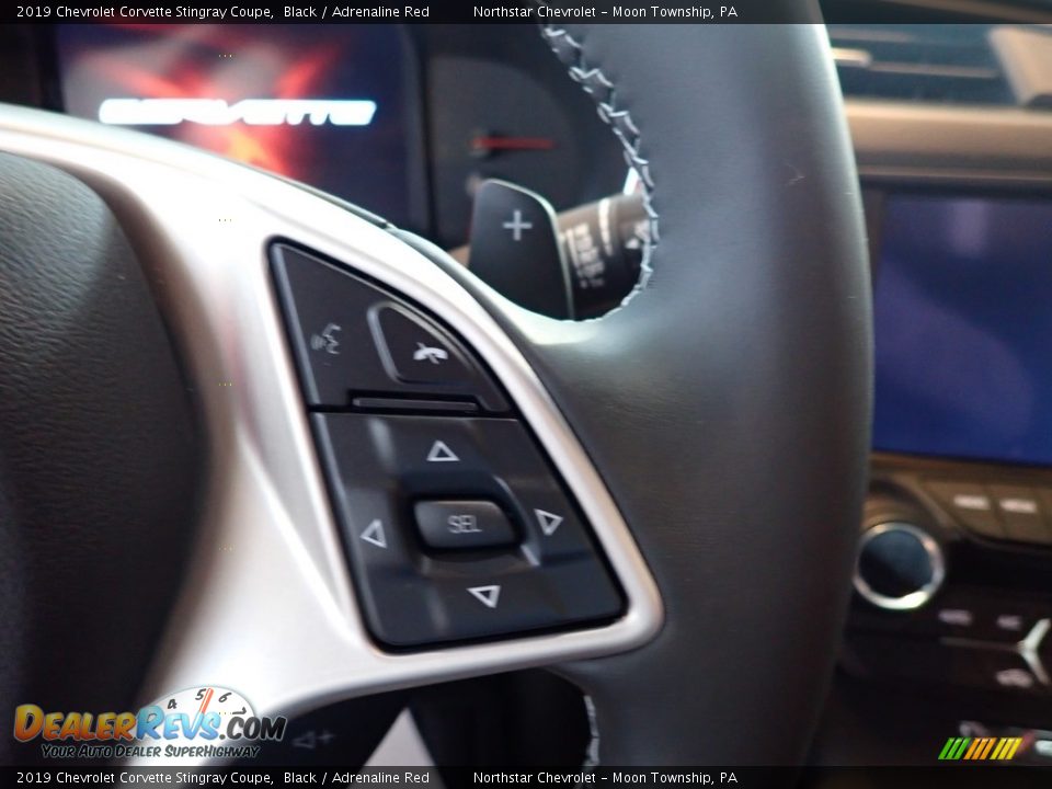2019 Chevrolet Corvette Stingray Coupe Black / Adrenaline Red Photo #14